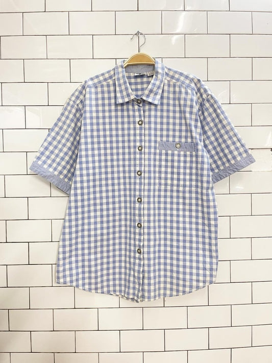 vintage 00s cotton cove picnic plaid shirt - good market thrift store