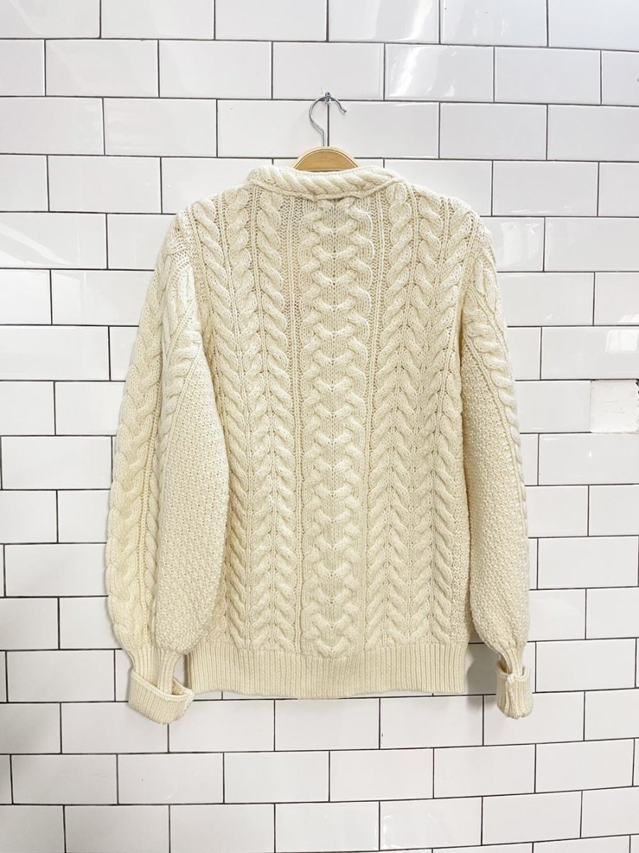 aran crafts 100% merino wool knit sweater - good market thrift store
