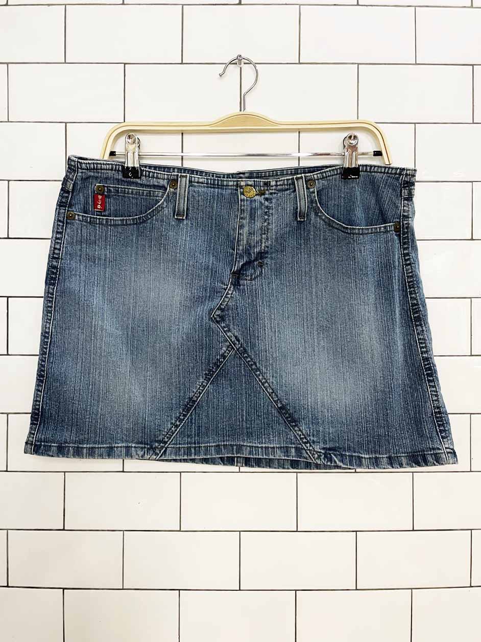 y2k mudd jeans stretchy denim mini skirt