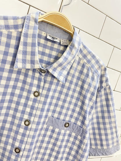 vintage 00s cotton cove picnic plaid shirt - good market thrift store