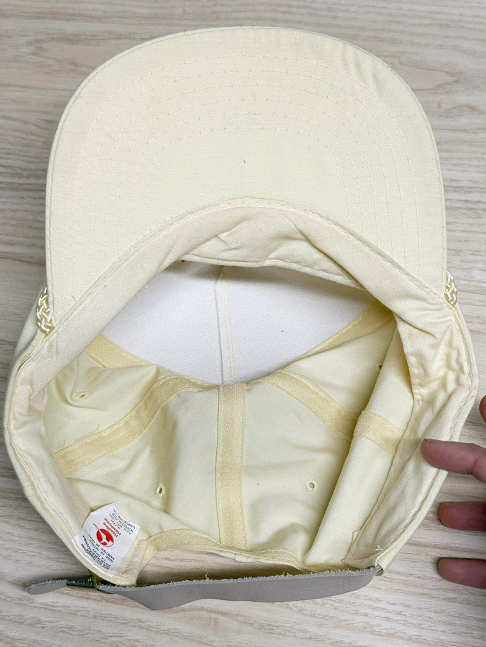 vintage 80s mocha lovebugs rope trim hat | headline headwear