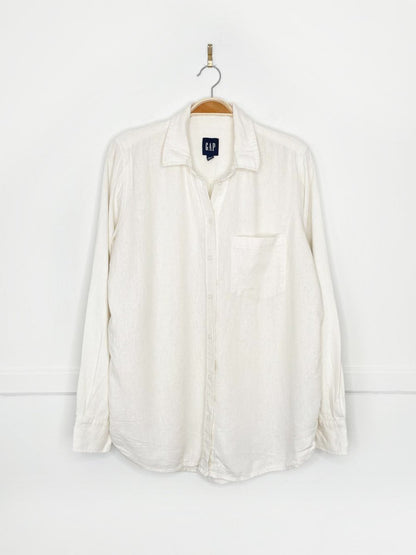 gap linen - blend button down shirt - good market thrift store