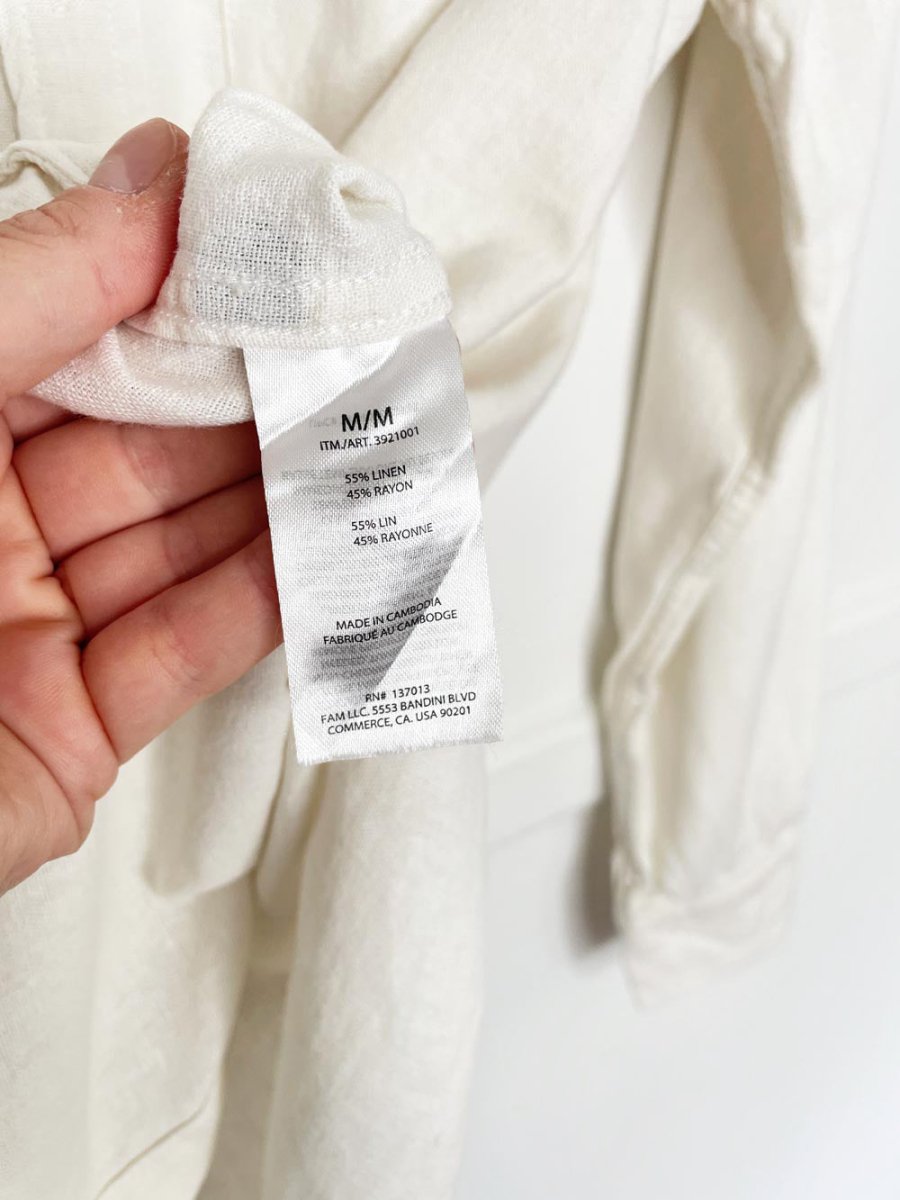gap linen - blend button down shirt - good market thrift store