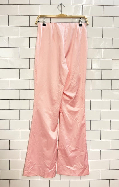 zara high rise satin flare pants - good market thrift store