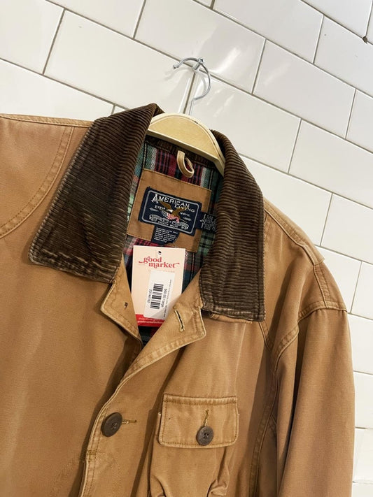 american living corduroy collar twill chore coat - good market thrift store
