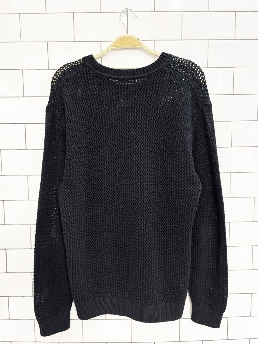tna alameda mesh knit loose fit crewneck sweater | artizia - good market thrift store