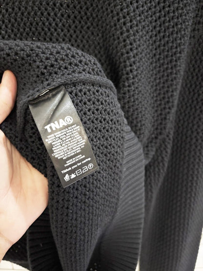 tna alameda mesh knit loose fit crewneck sweater | artizia - good market thrift store