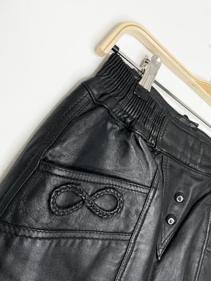 vintage 80s wealthy butter leather mini skirt - good market thrift store