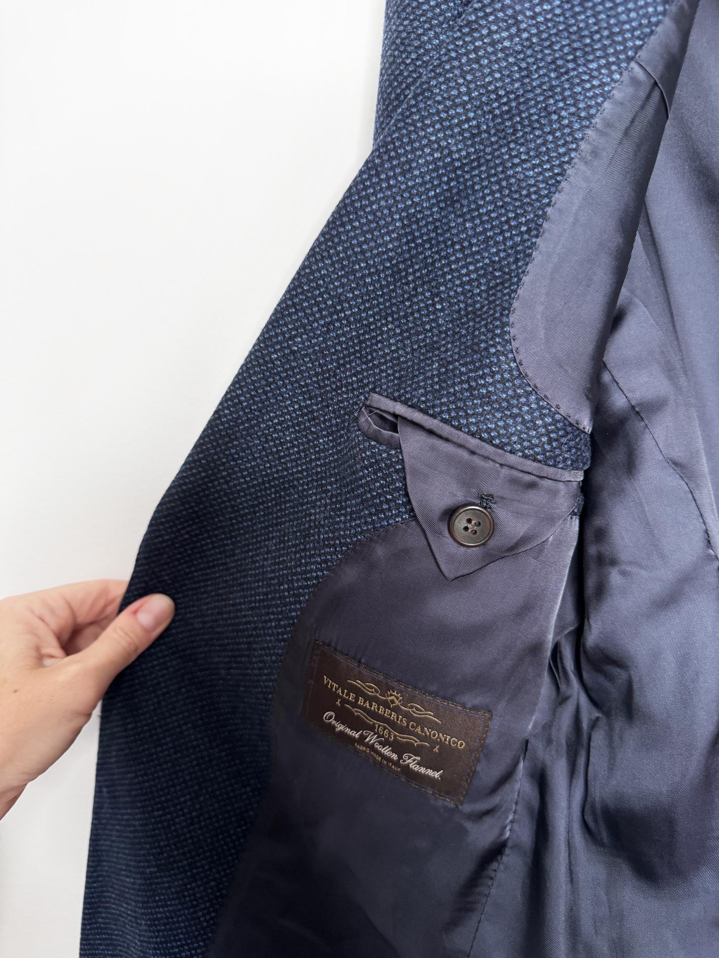 vitale barberis canonico 100% wool single breasted suit | original woolen havana flannel