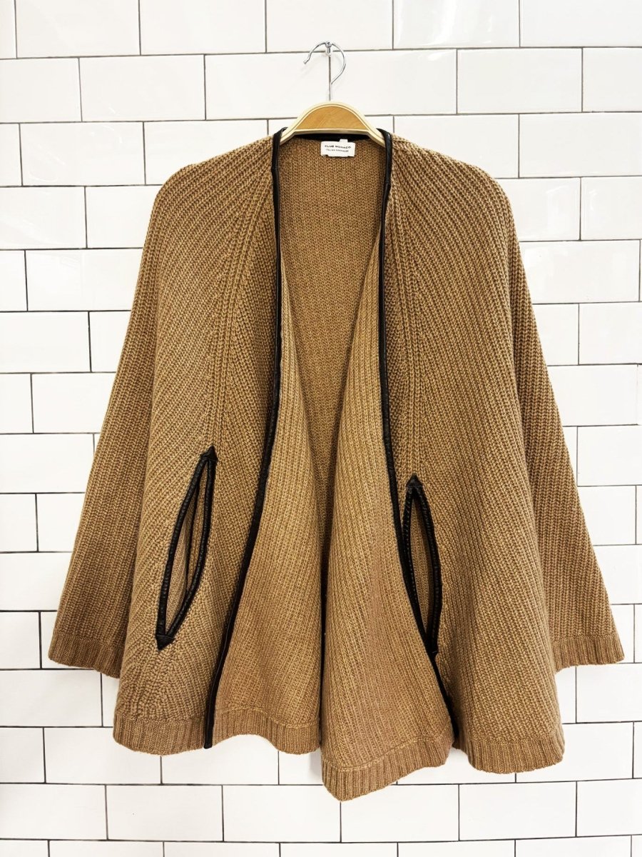 club monaco 100% italian cashmere ribbed knit shawl - good market thrift store