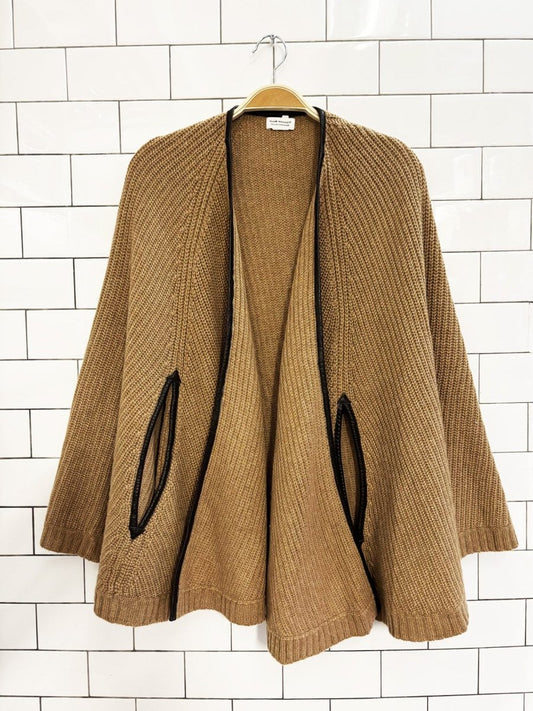 club monaco 100% italian cashmere ribbed knit shawl - good market thrift store