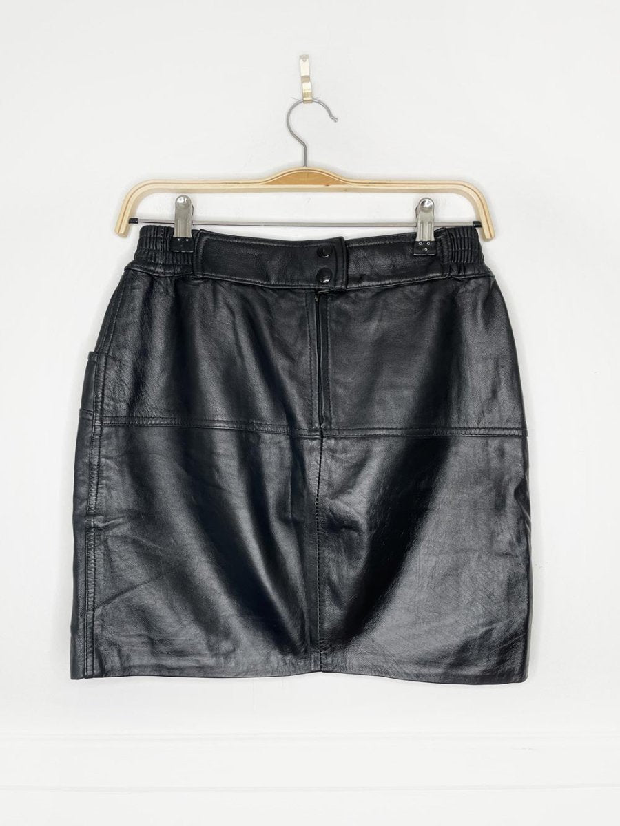 vintage 80s wealthy butter leather mini skirt - good market thrift store