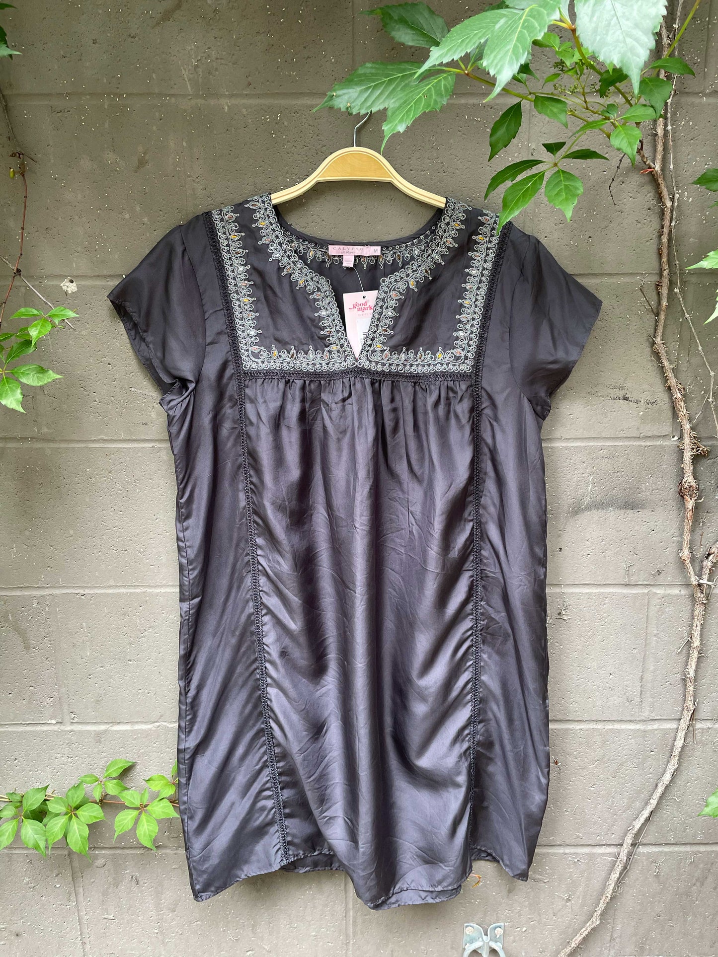 calypso st. barth silk embroidered mini dress