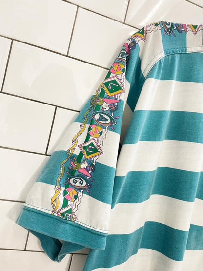 vintage 90s freelance striped tee - good market thrift store