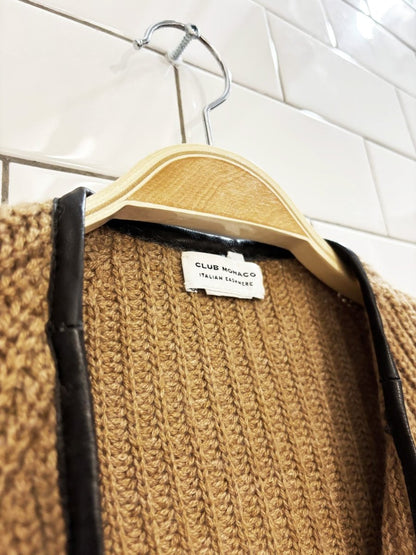 club monaco 100% italian cashmere ribbed knit shawl - good market thrift store