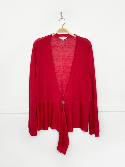 vintage 00s east linen - blend single button knit cardigan - good market thrift store