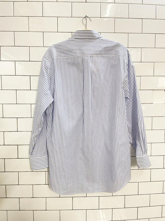 jos a bank oversized striped boyfriend shirt - good market thrift store