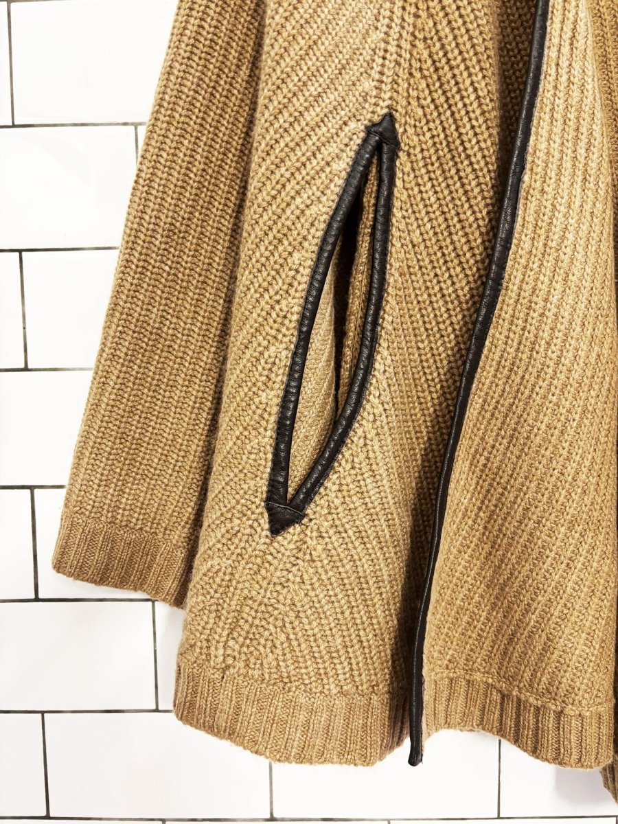 club monaco 100% italian cashmere ribbed knit shawl - good market thrift store