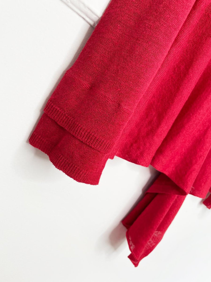 vintage 00s east linen - blend single button knit cardigan - good market thrift store