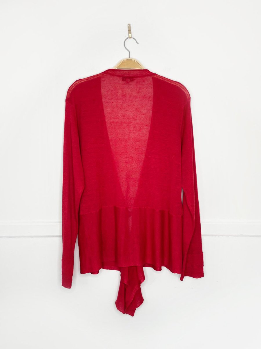 vintage 00s east linen - blend single button knit cardigan - good market thrift store