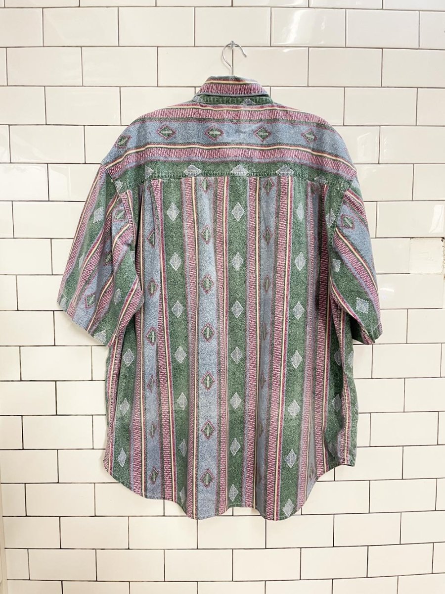 vintage 90s tt&co aztec shirt - good market thrift store