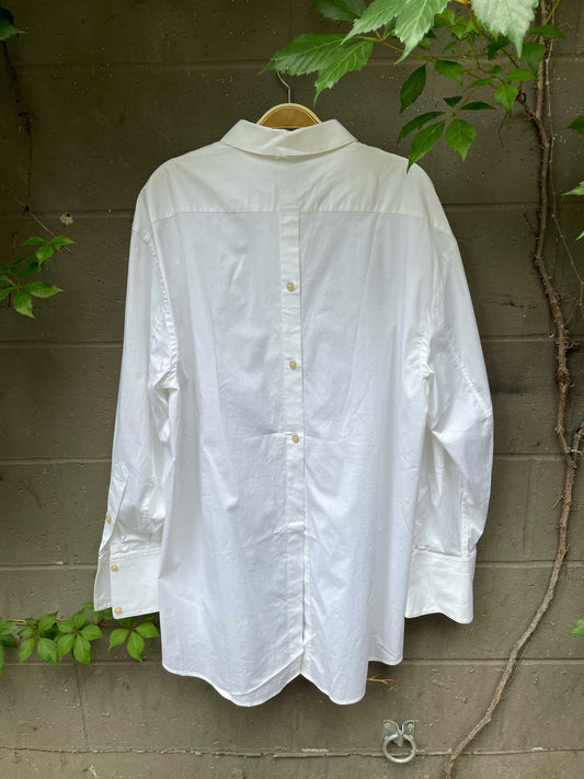 elizabeth and james white button back shirt dress