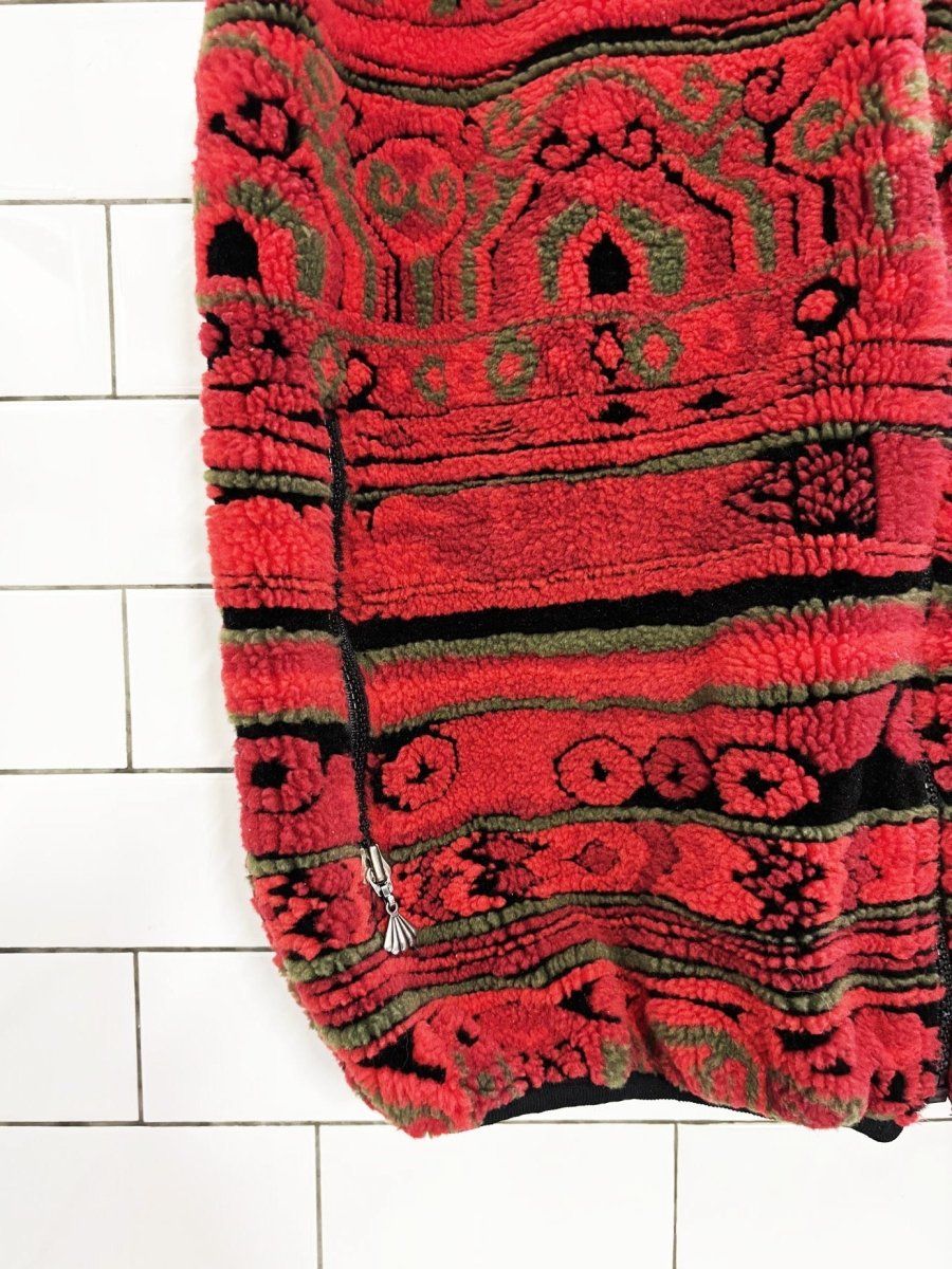 vintage 90s duffel sportswear fleece zip up vest | made in usa - good market thrift store