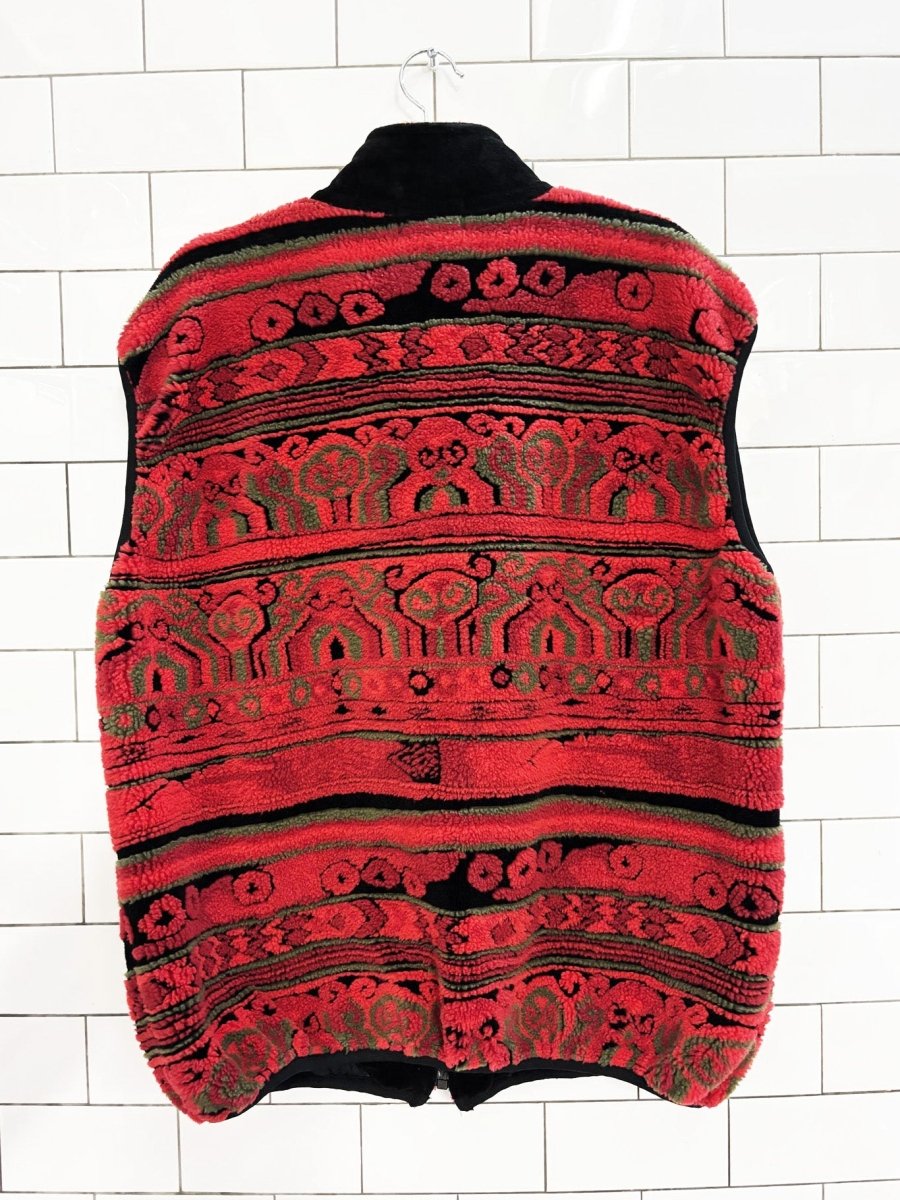 vintage 90s duffel sportswear fleece zip up vest | made in usa - good market thrift store