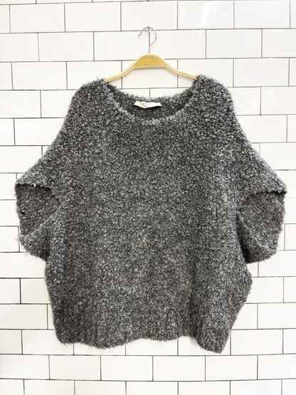 zara mohair - blend boucle knit sleeveless sweater | made in italy - good market thrift store