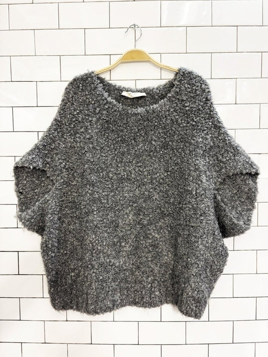 zara mohair - blend boucle knit sleeveless sweater | made in italy - good market thrift store