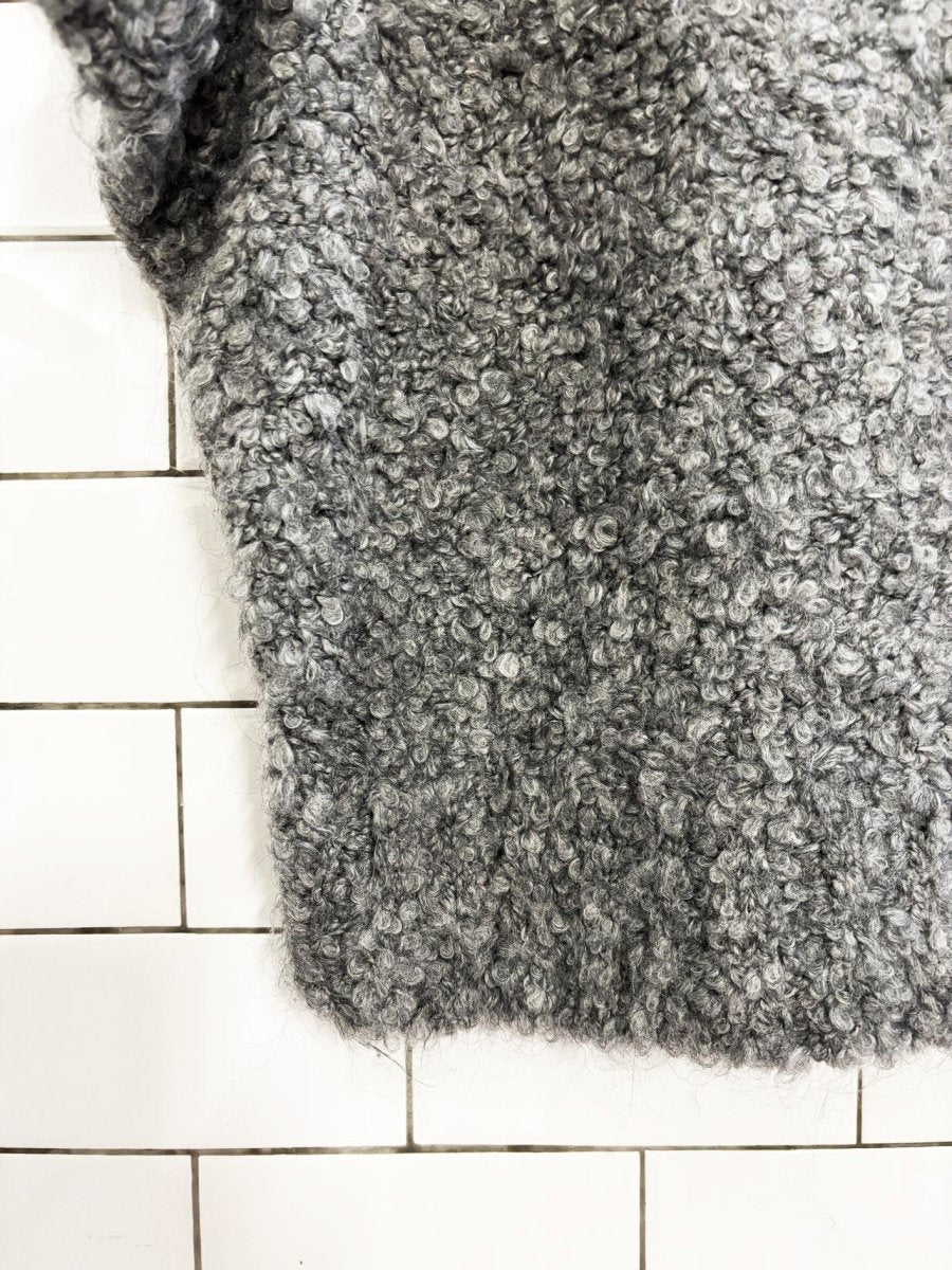 zara mohair - blend boucle knit sleeveless sweater | made in italy - good market thrift store