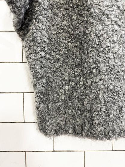 zara mohair - blend boucle knit sleeveless sweater | made in italy - good market thrift store