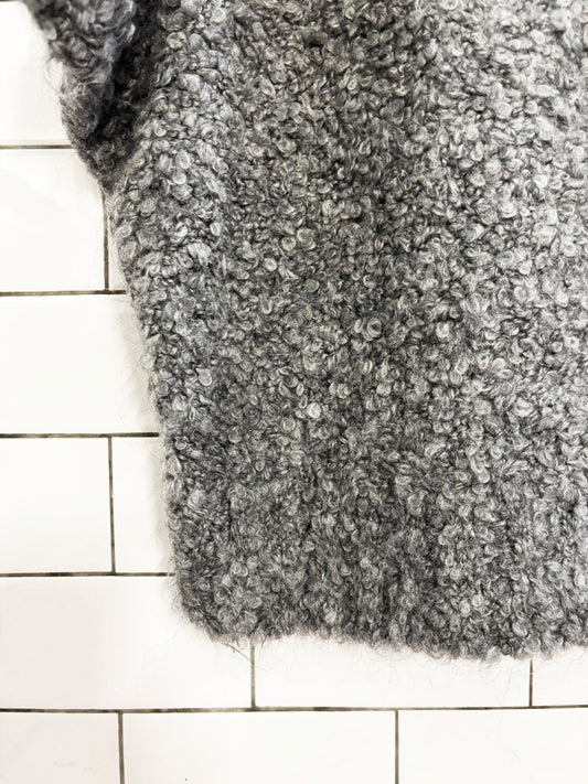 zara mohair - blend boucle knit sleeveless sweater | made in italy - good market thrift store