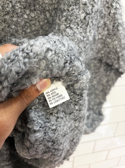 zara mohair - blend boucle knit sleeveless sweater | made in italy - good market thrift store