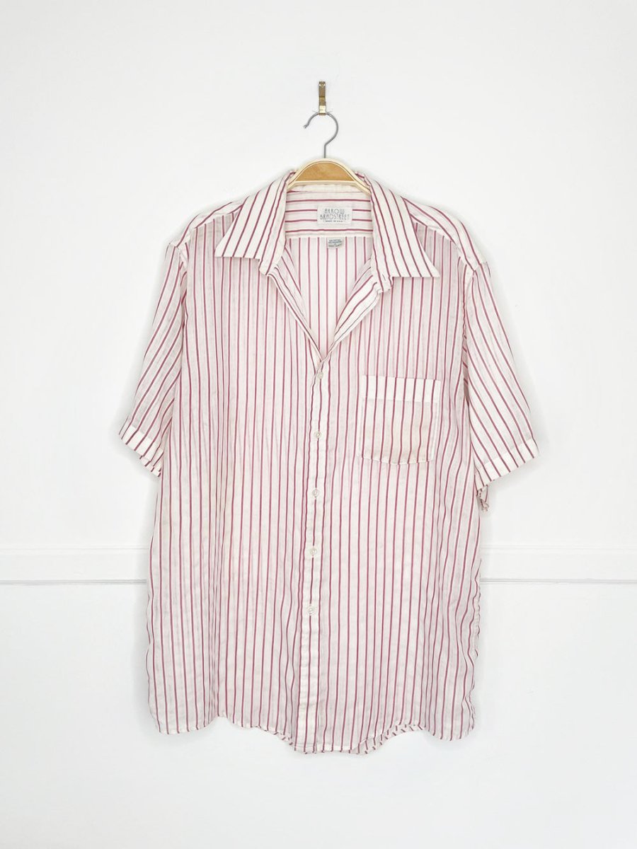 vintage 80s arrow bradstreet oversized sheer stripe shirt - good market thrift store