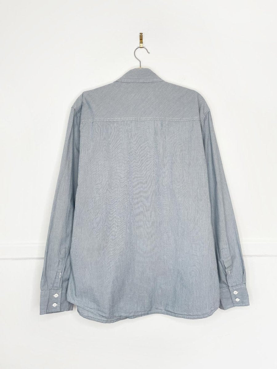 levi's blue stripe relaxed fit shirt - good market thrift store