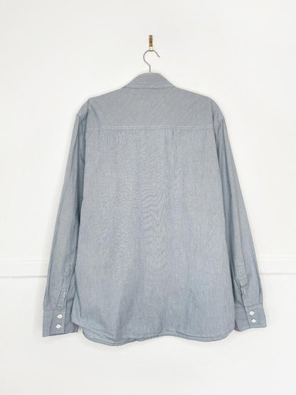 levi's blue stripe relaxed fit shirt - good market thrift store