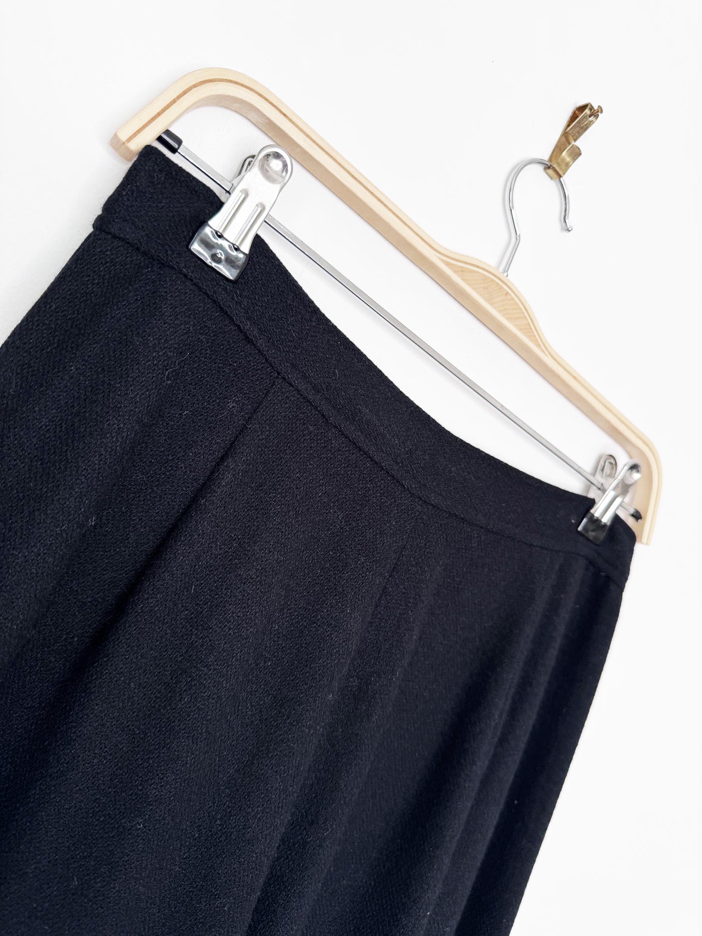 vintage 70s givenchy wool monogram logo wide leg trouser