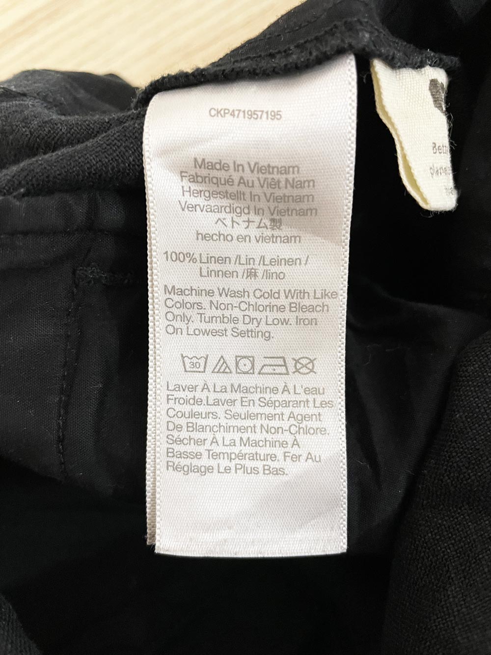 madewell 100% linen pleated wide leg trousers