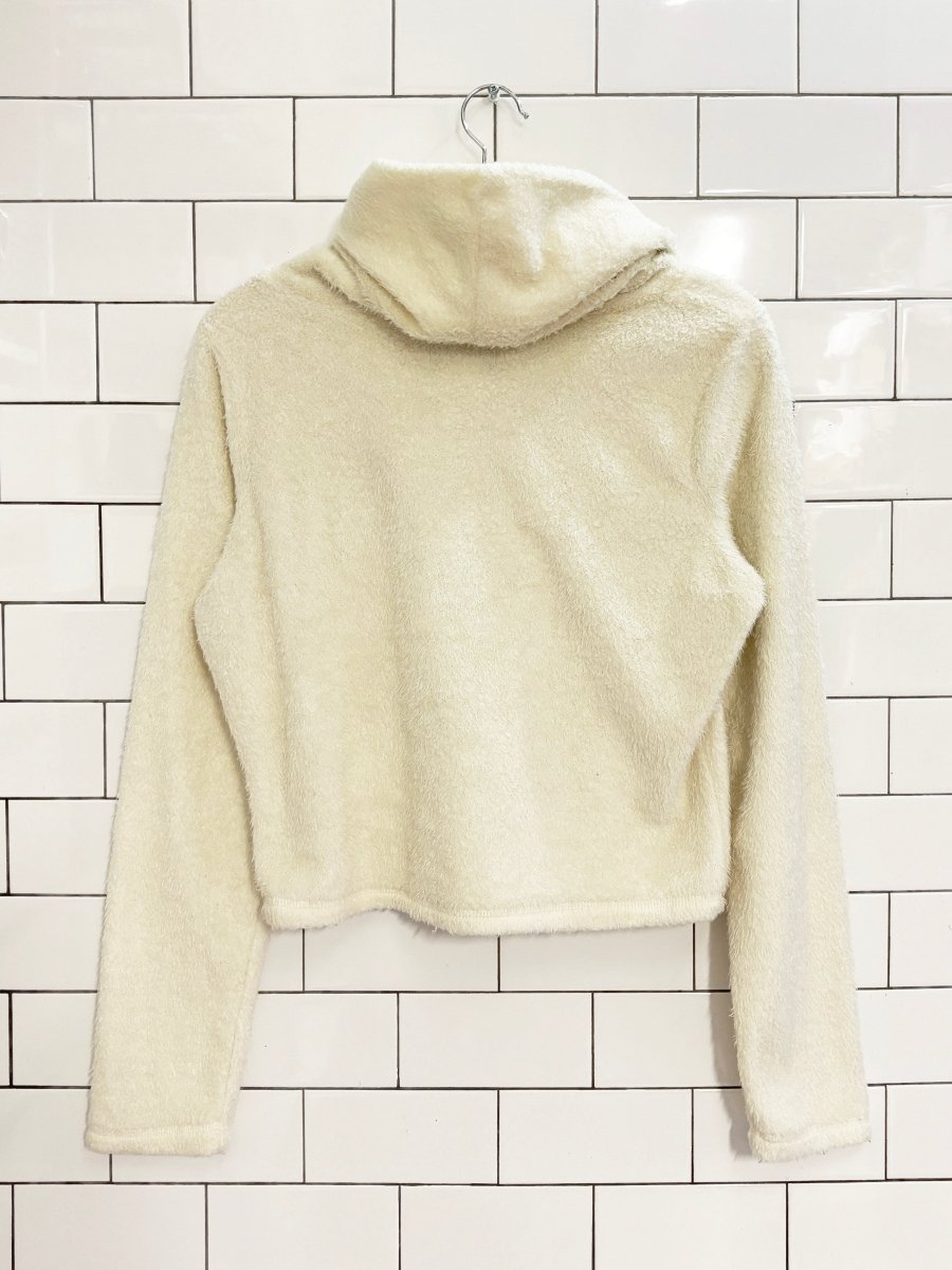 y2k hollywood cowl neck eyelash long sleeve top - good market thrift store