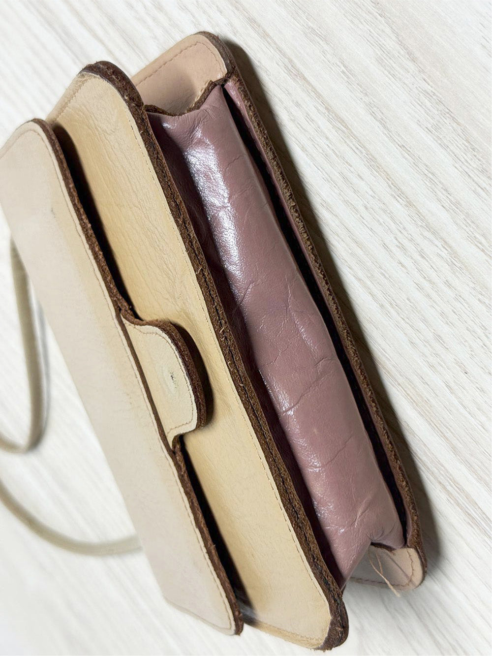 vintage mundi leather mini mirror crossbody bag