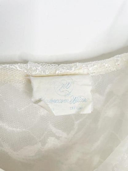 vintage 80s undercover wear lace top satin knit slip dress - good market thrift store