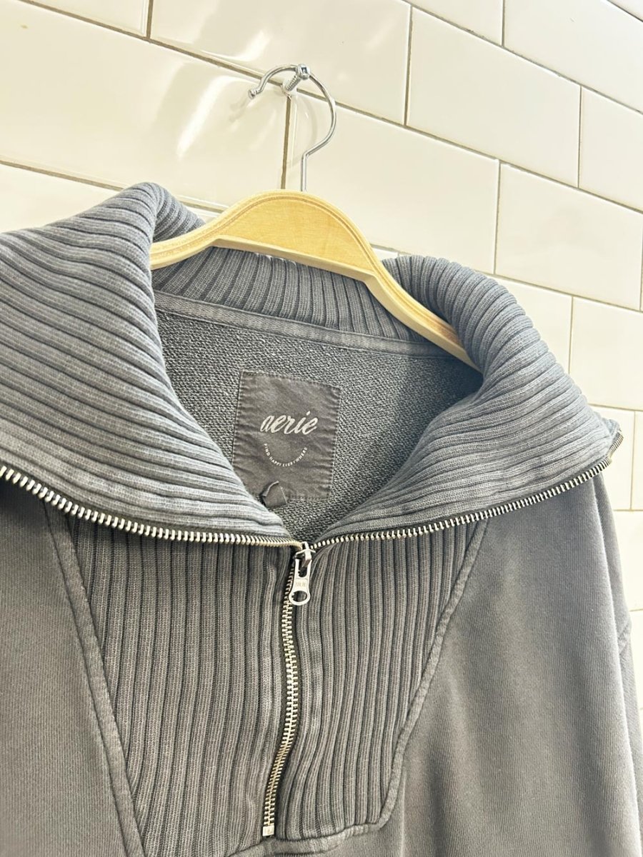 aerie down to earth 1/4 zip oversized sweatshirt - good market thrift store