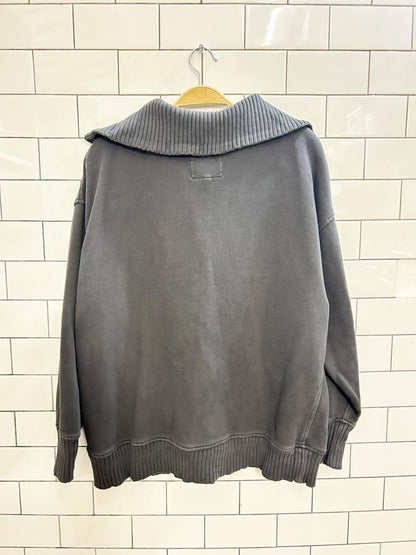 aerie down to earth 1/4 zip oversized sweatshirt - good market thrift store