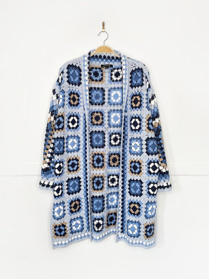 charlie b 2024 granny square crochet knit open cardigan - good market thrift store