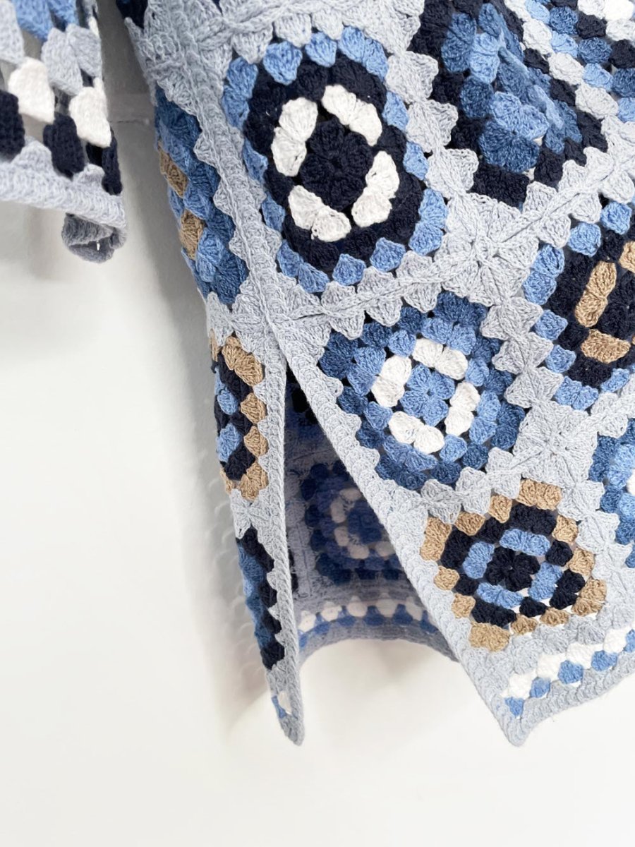 charlie b 2024 granny square crochet knit open cardigan - good market thrift store