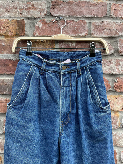 vintage 80s clockhouse high rise pleated jeans