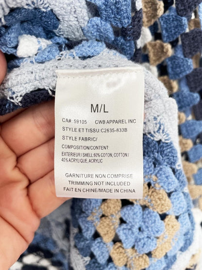 charlie b 2024 granny square crochet knit open cardigan - good market thrift store