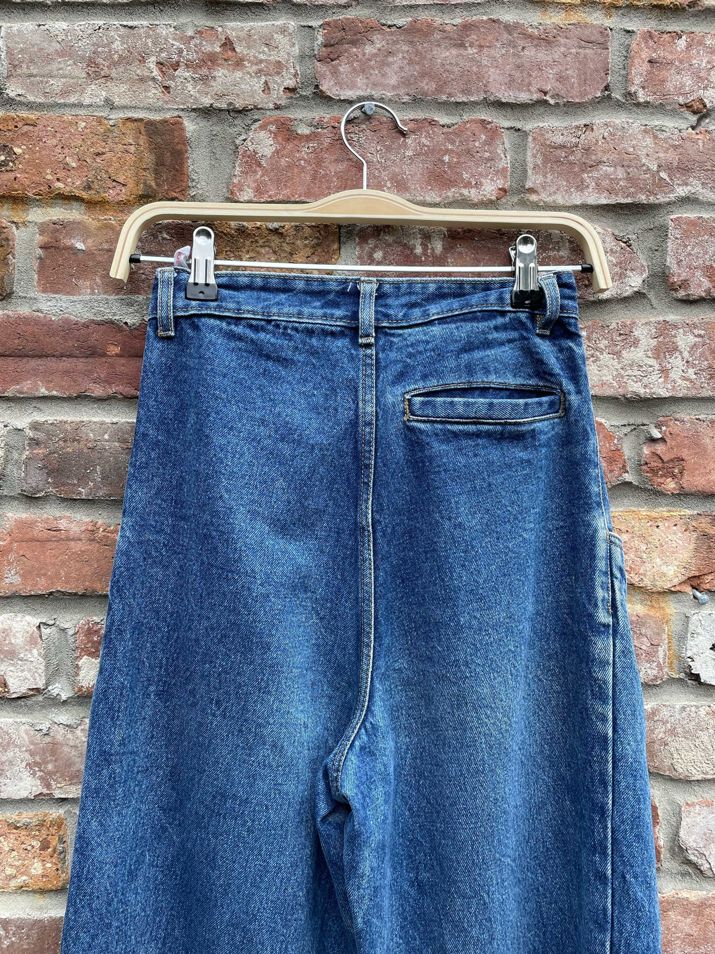 vintage 80s clockhouse high rise pleated jeans