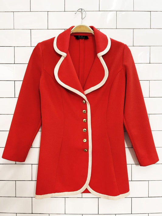 vintage 60s designed in london piped trim blazer - good market thrift store